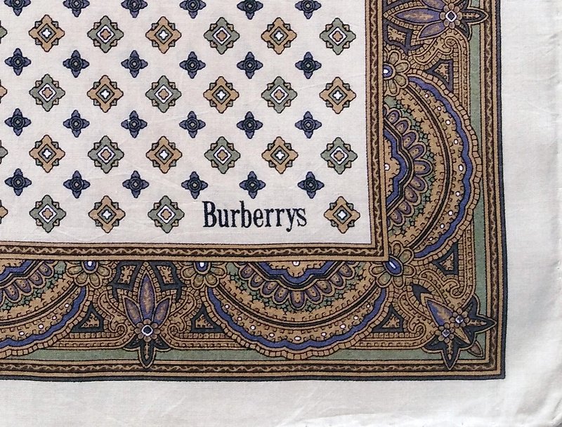Burberry Vintage Handkerchief Men Handkerchief Father Gift 18 x 18