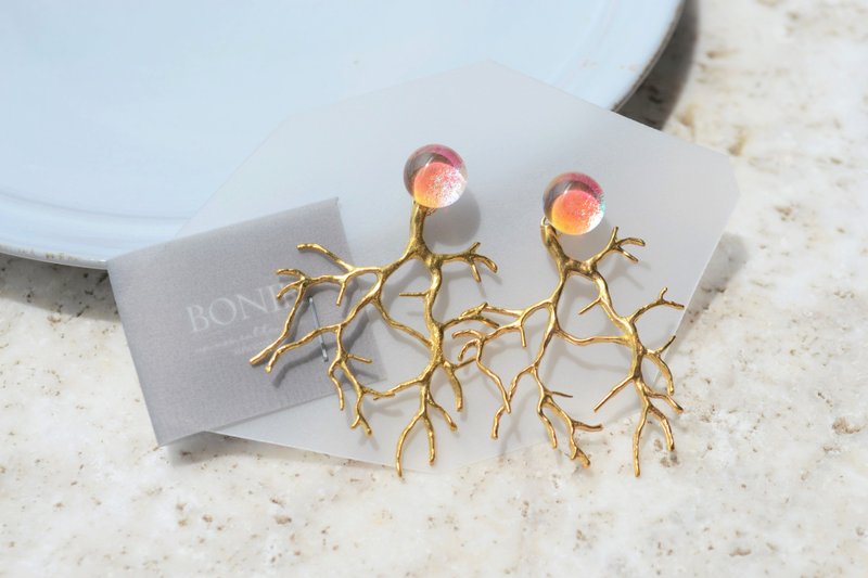 sakura+Corail  - Earrings & Clip-ons - Glass Pink