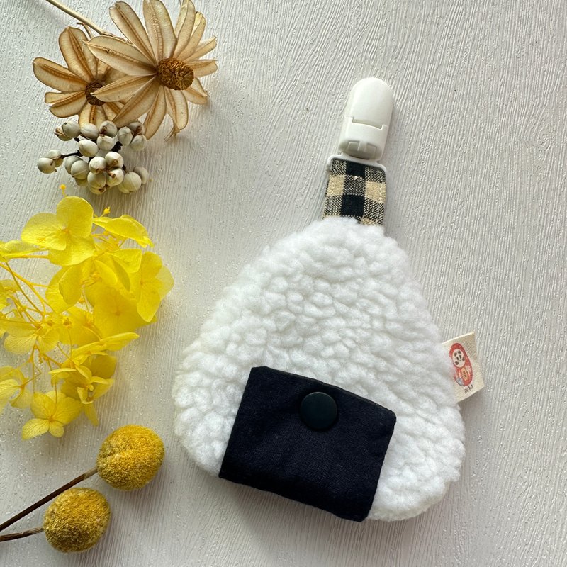 Rice ball shaped peace charm bag/peace charm bag/rice ball/safety charm bag/incense bag - ซองรับขวัญ - วัสดุอื่นๆ ขาว