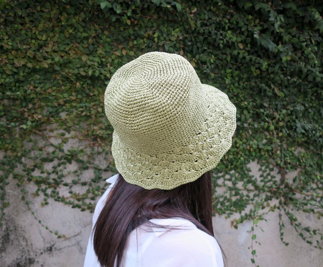 loose straw hat