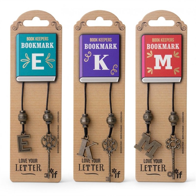 British IF cultural and creative classical alphabet pendant bookmark a variety of options - ที่คั่นหนังสือ - โลหะ สีทอง