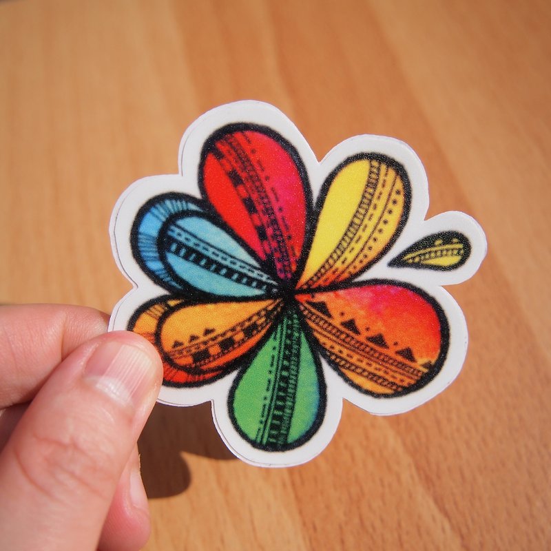 Waterproof sticker - flower - Stickers - Paper Multicolor