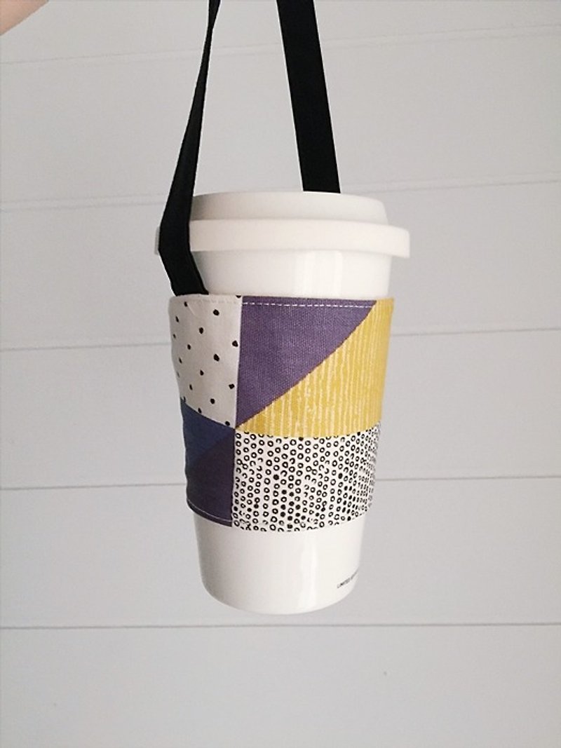 hairmo dotted line of environmentally friendly coffee cup sets / drink cup draw - purple (family .711. McDonald's. Hand cup) - Beverage Holders & Bags - Cotton & Hemp Purple