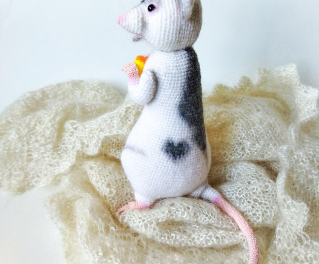 デジタル】あみぐるみ動物ネズミのおもちゃのかぎ針編みパターン