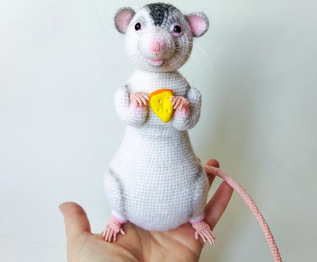 デジタル】あみぐるみ動物ネズミのおもちゃのかぎ針編みパターンPDF