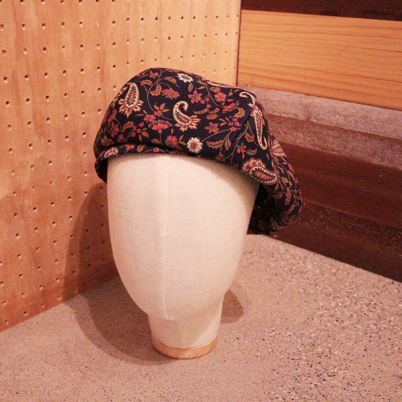 JOJA│ [Limited] Japanese Old Bubei Lei / SM adjustable / beret / painter cap - Hats & Caps - Cotton & Hemp Blue