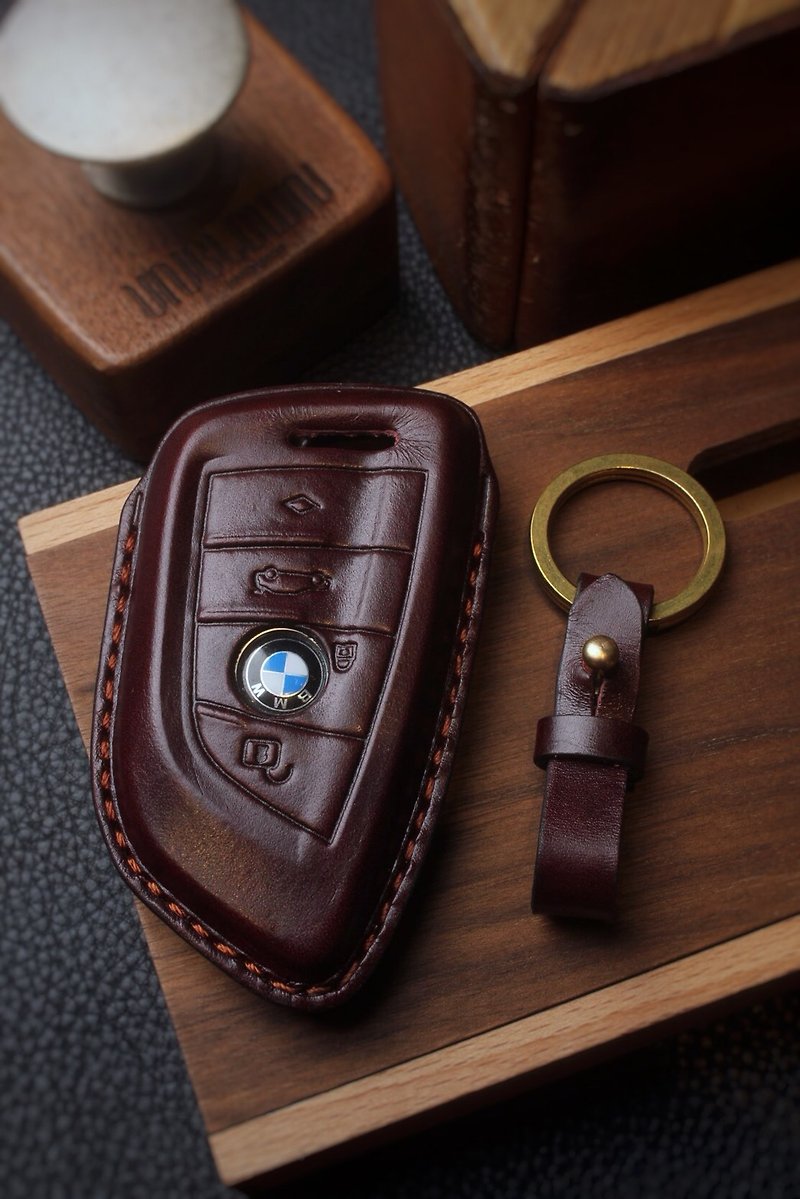 【波賽頓精品手工皮件】BMW 寶馬 汽車鑰匙包 皮套 手工 訂製 - 鑰匙圈/鑰匙包 - 真皮 