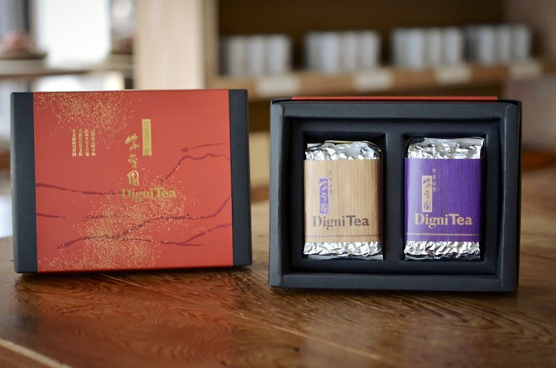 [Free Shipping Set] Alishan Double Tea Gift Box - Tea - Other Materials 