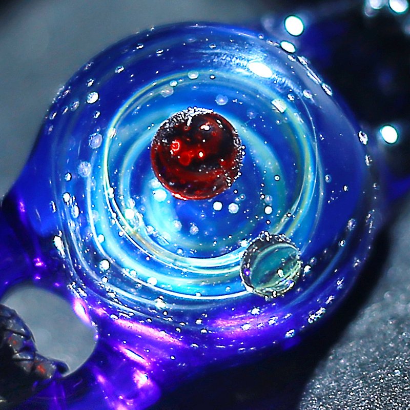 【原創宇宙琉璃手鍊】日本銀河玻璃手鍊聖誕星空送禮生日飾品禮物 - 手鍊/手鐲 - 玻璃 