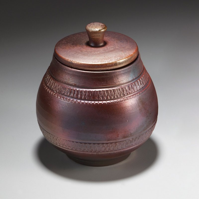 樸為 柴燒 茶席茶倉 茶葉罐 75g 茶道具 小茶倉 擺飾 二兩 - 茶壺/茶杯/茶具 - 陶 咖啡色