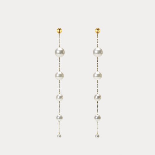 瑭果盒珠寶·設計 La Bonbonnière Jewelry Déesse | 3.5-8.5mm 心之女神 日本Akoya漸層海水珍珠 18K耳環