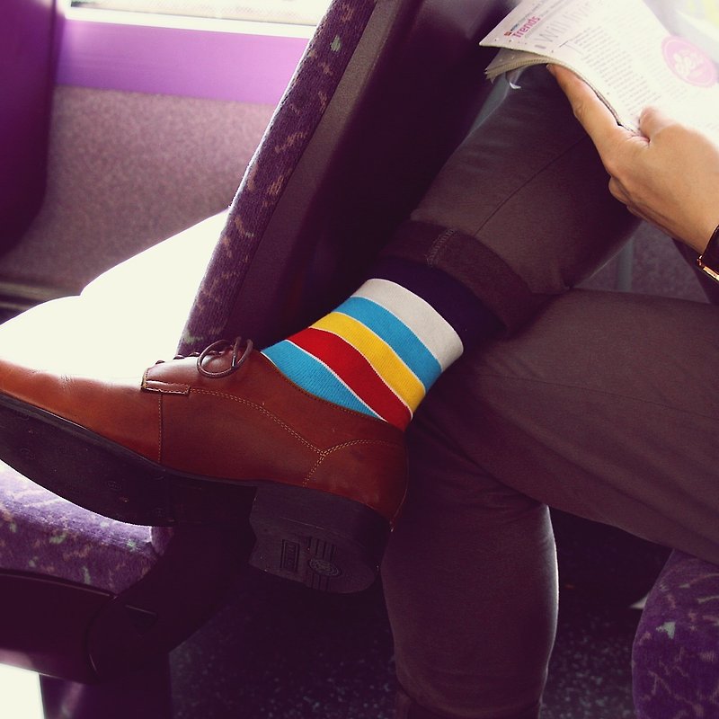 Men's Socks - Mars, British Design for the Modern Gentleman - Socks - Cotton & Hemp Blue