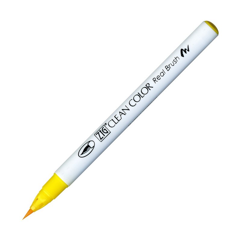 【Kuretake 日本吳竹】ZIG 彩繪毛筆 Yellow - 其他書寫用具 - 塑膠 黃色
