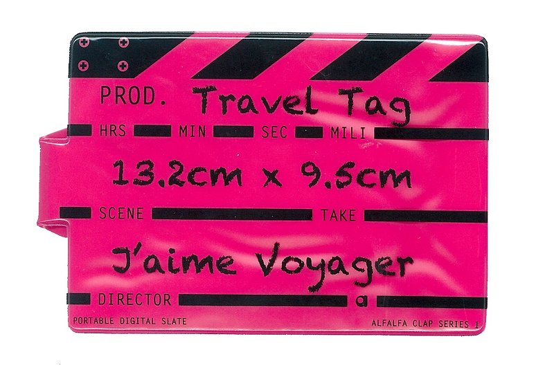 Director Clap Travel Tag - Pink  - Luggage Tags - Plastic Pink