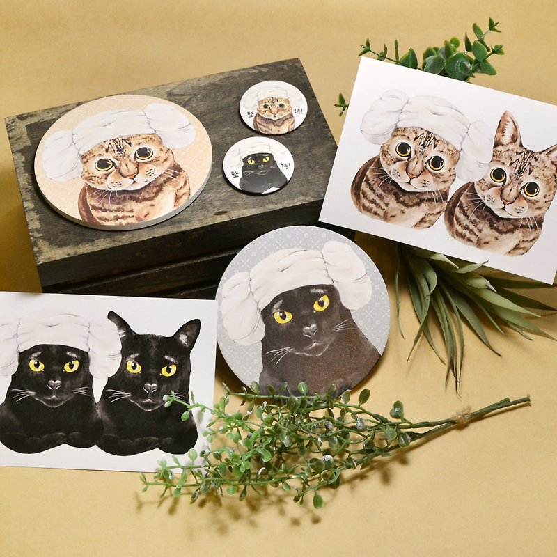 Goody Bag - full cat platform - Coasters - Pottery White
