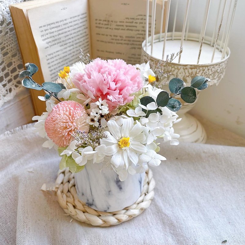 Mother's Day Not Withered Flowers/Eternal Flower Table Flowers Mother's Day Gift Office Small Objects Ornament - Dried Flowers & Bouquets - Plants & Flowers Pink