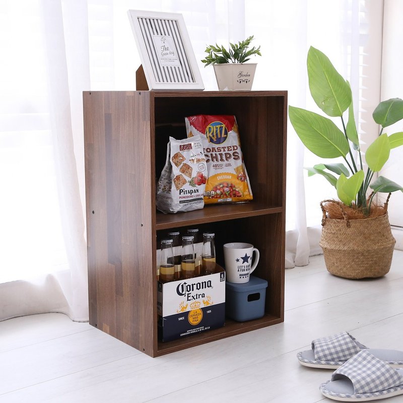 [Slowly] 2 in the group-candy pastel two-story storage cabinet bookcase storage cabinet storage cabinet cabinet - Storage - Other Materials Brown