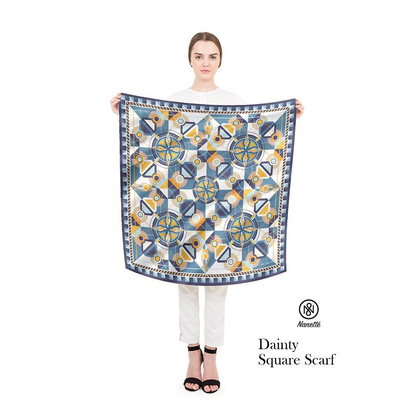 Dainty Square Scarf (Personalized name) - ผ้าพันคอ - ผ้าไหม หลากหลายสี