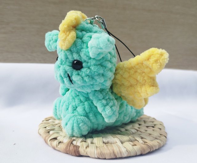 ドラゴンぬいぐるみかぎ針編みぬいぐるみ恐竜キーホルダーギフト