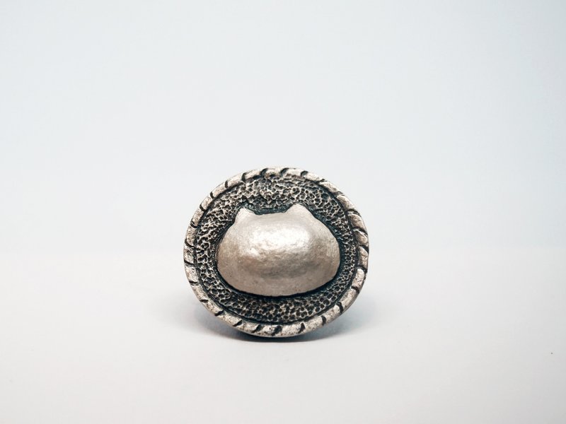 Silver Brooches Gray - Cat & Fish Series  #b3 cat brooch