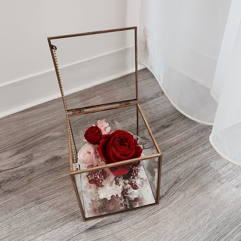 潘朵拉永生玻璃花盒 - 乾燥花/永生花 - 其他材質 多色