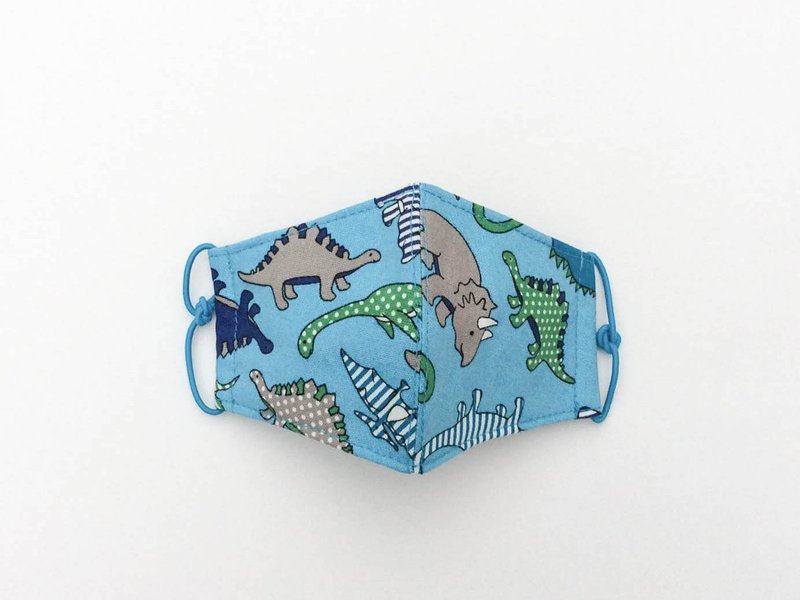 Sky blue dinosaur cotton three-dimensional mask-can be sent abroad - Face Masks - Cotton & Hemp Blue