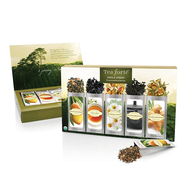 Tea Forte 15 Into Original Leaf Tea Bag - Classic Collection - Tea - Fresh Ingredients 