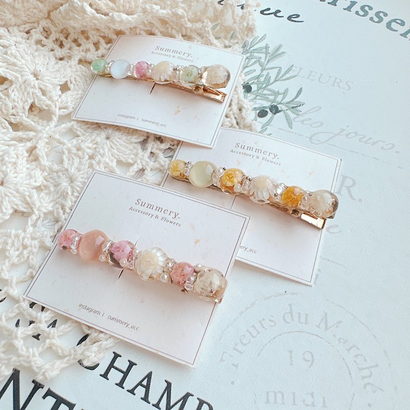 Shuixinxuan Cake Small Ball Stitching Hairpin Duckbill Clip - Hair Accessories - Other Materials Multicolor