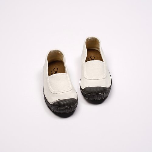 CIENTA 西班牙帆布鞋 西班牙國民帆布鞋 CIENTA U75997 05 白色 黑底 經典布料 童鞋