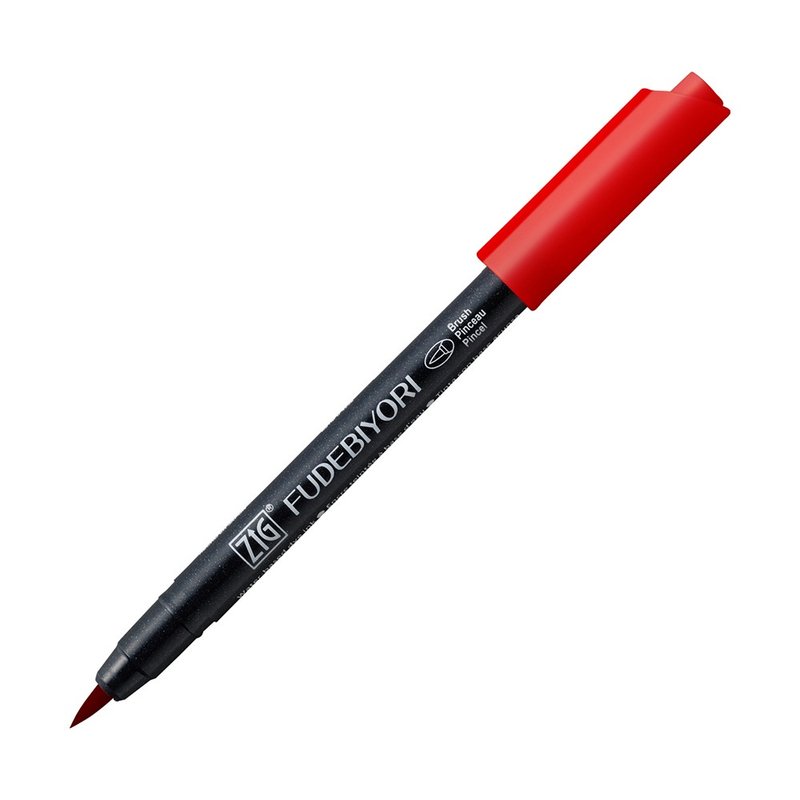 [Kuretake Japan Kuretake] ZIG Brush Day and Watercolor Soft Brush Carmine - อุปกรณ์เขียนอื่นๆ - พลาสติก สีแดง