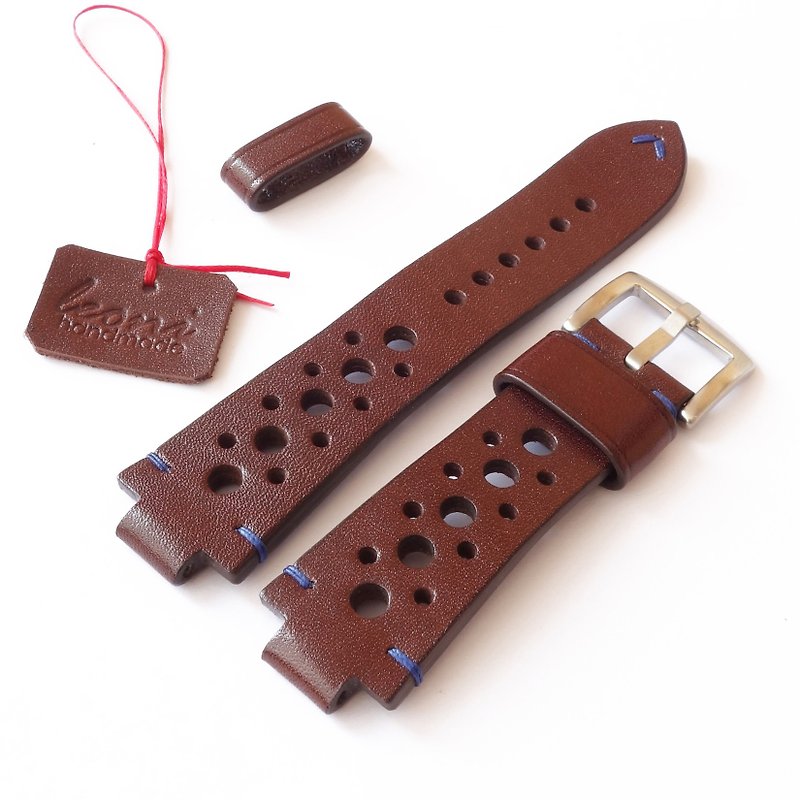Brown sport Watch Strap for ORIS Aquis, genuine leather, Oris watchband - Watchbands - Genuine Leather Brown