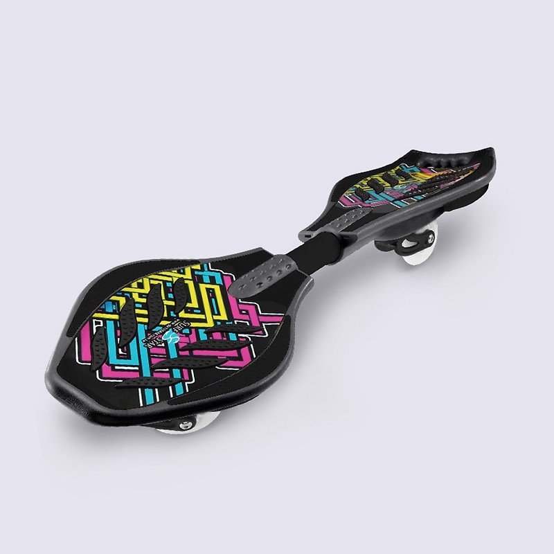 MIT Taiwan-made snake board in colorful black (with tools/back bag) Extreme sports parent-child outdoor fun - อุปกรณ์ฟิตเนส - วัสดุอื่นๆ สีดำ