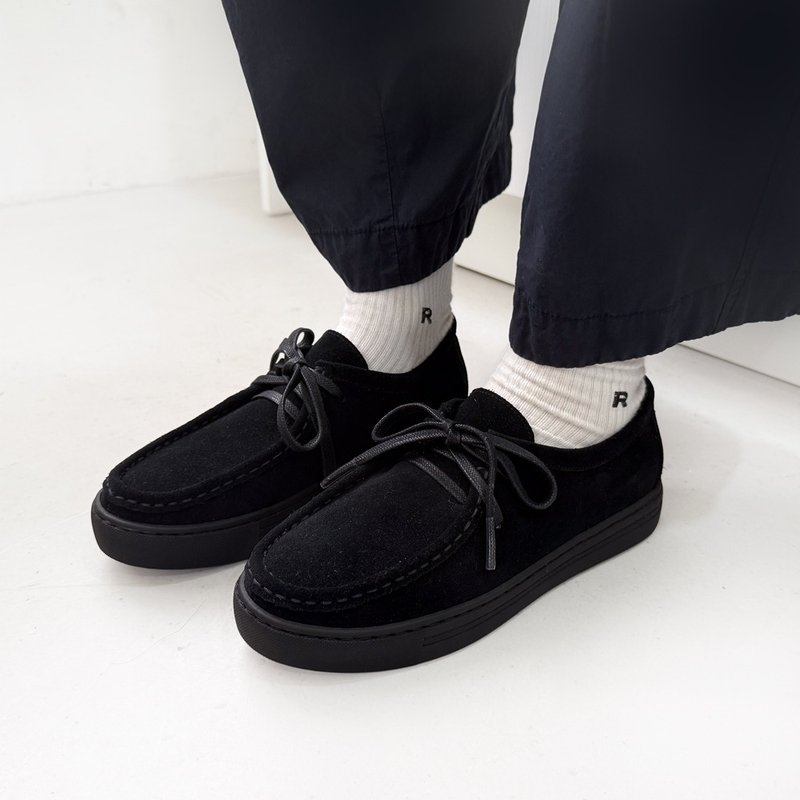 防水皮革! 溜溜秋秋厚底袋鼠鞋 雙鞋帶 黑 MIT 全真皮-黑可可 - 女休閒鞋/帆布鞋 - 真皮 咖啡色