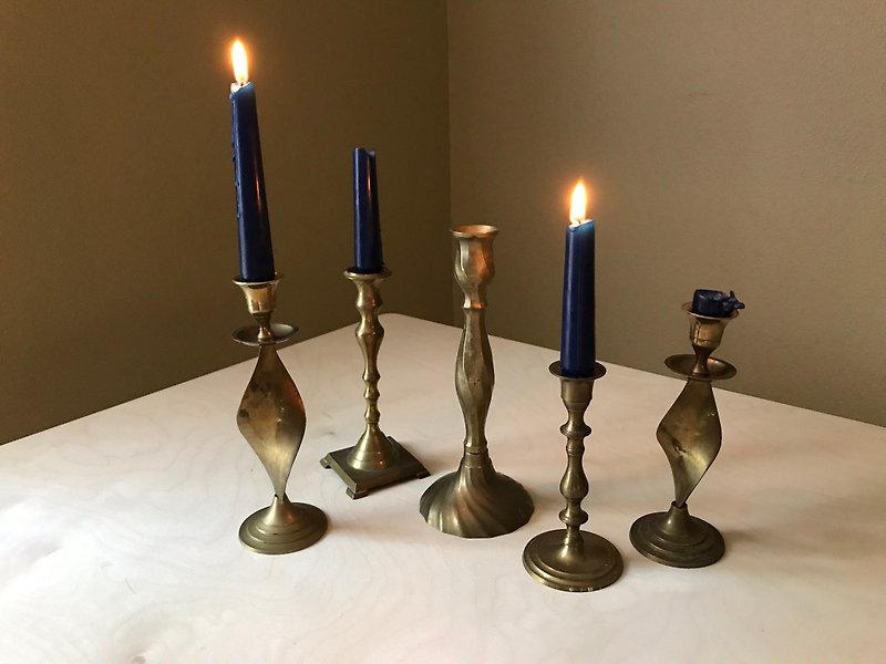 Lilli 黃銅燭台們 - 香薰蠟燭/燭台 - 銅/黃銅 金色