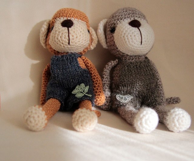 Momo The Monkey Handmade Crochet Stuffed Animal Toy 