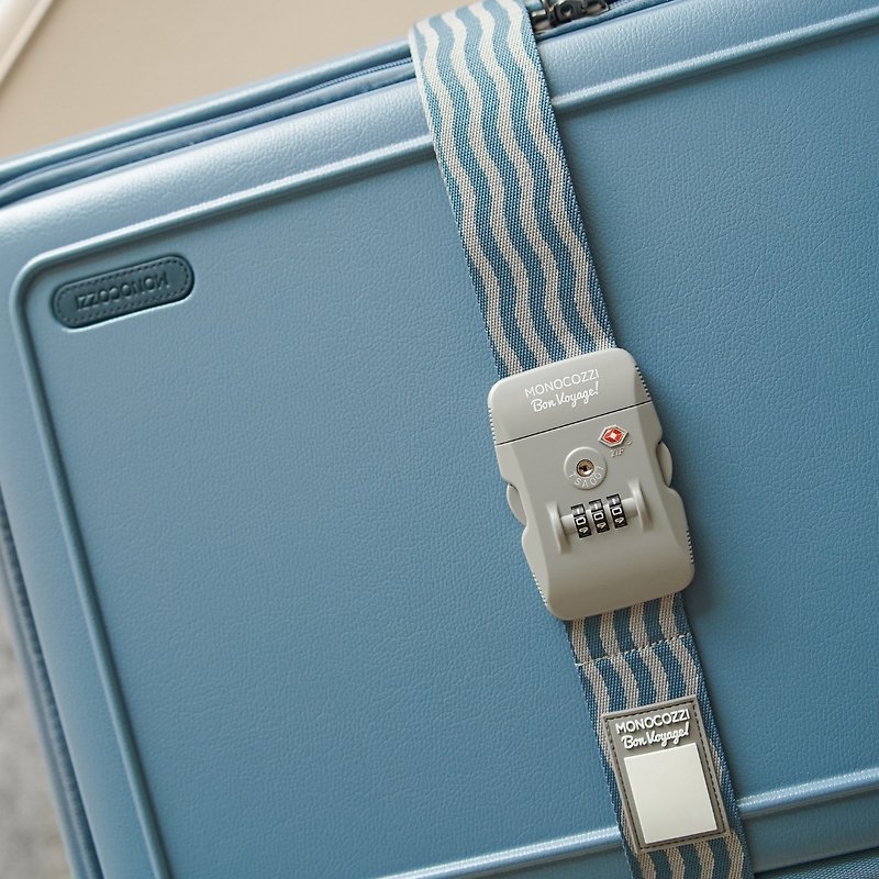 BON VOYAGE  2inch TSA Luggage Belt - Blue/Grey - Luggage & Luggage Covers - Nylon Blue