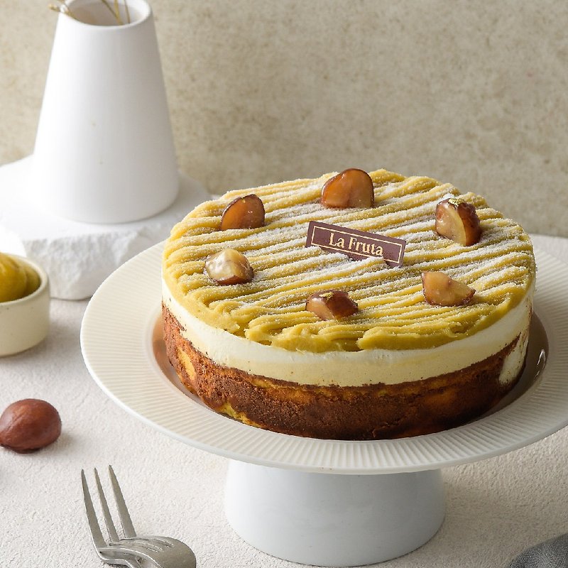 【La Fruta】Basque Basque Potatoes with Gold Leaf Honey Chestnut/ 6 inches - Cake & Desserts - Fresh Ingredients Gold