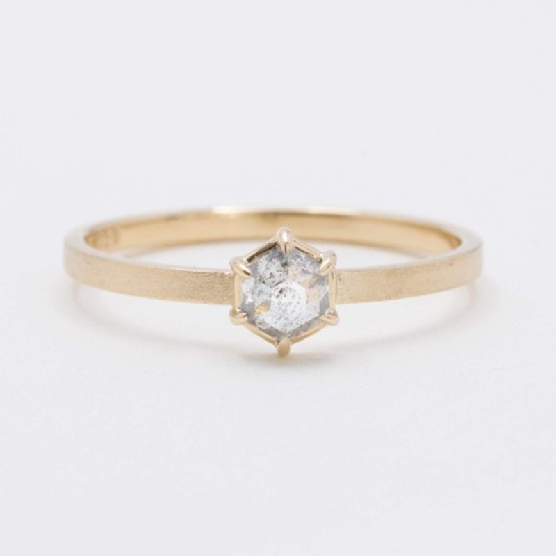 Stella hexagon diamond ring - General Rings - Gemstone 