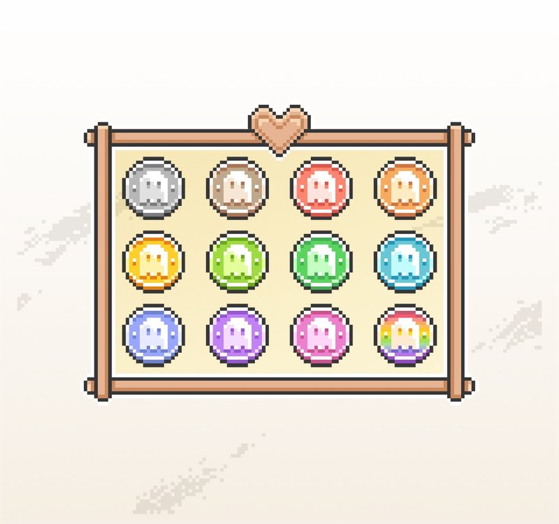 Twitch訂閱者徽章及小奇點徽章/忠誠徽章/像素風/幽靈硬幣/小鬼 - Logo 設計/圖案設計 - 其他材質 