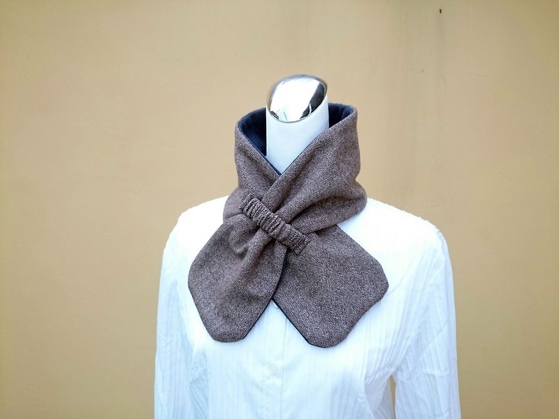 Adjustable short warm scarf scarves .scarf double-sided color adults. Children are applicable*SK* - ผ้าพันคอ - ขนแกะ 