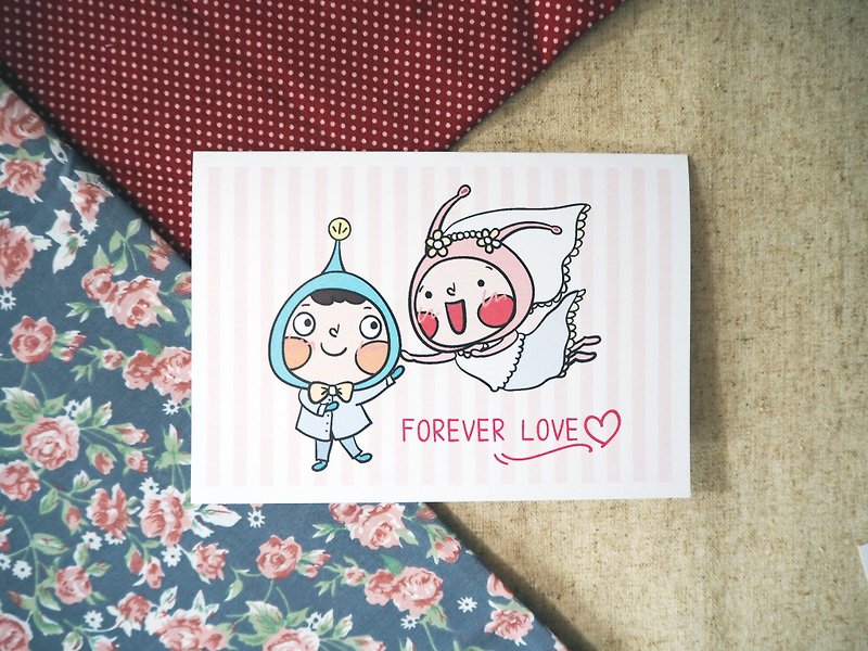 Forever Love 心意卡 - 卡片/明信片 - 紙 多色