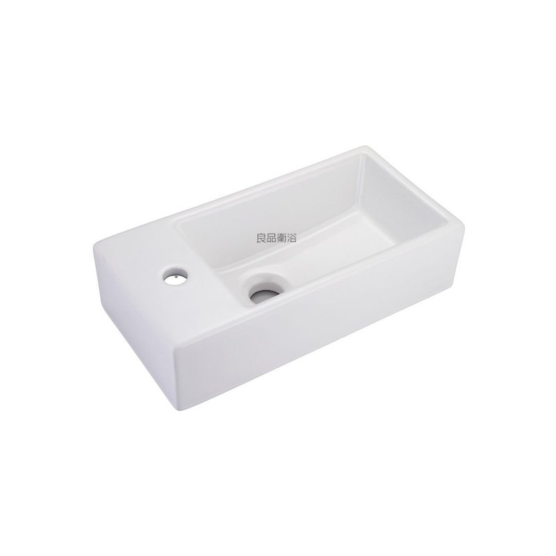 【RenShuiLiangPin Sanitary Ware】Mini Wash Basin (Left) 75-153 Exclusive for Single Cold Water in Small Space - อุปกรณ์ห้องน้ำ - ดินเผา ขาว