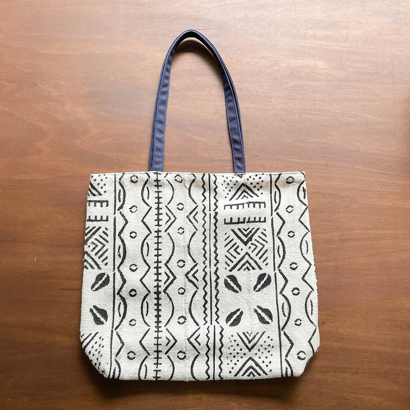【Tote bag】Cotton White/ Mali - กระเป๋าถือ - ผ้าฝ้าย/ผ้าลินิน ขาว