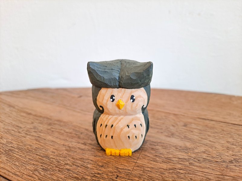 Black Owl - Stuffed Dolls & Figurines - Wood 