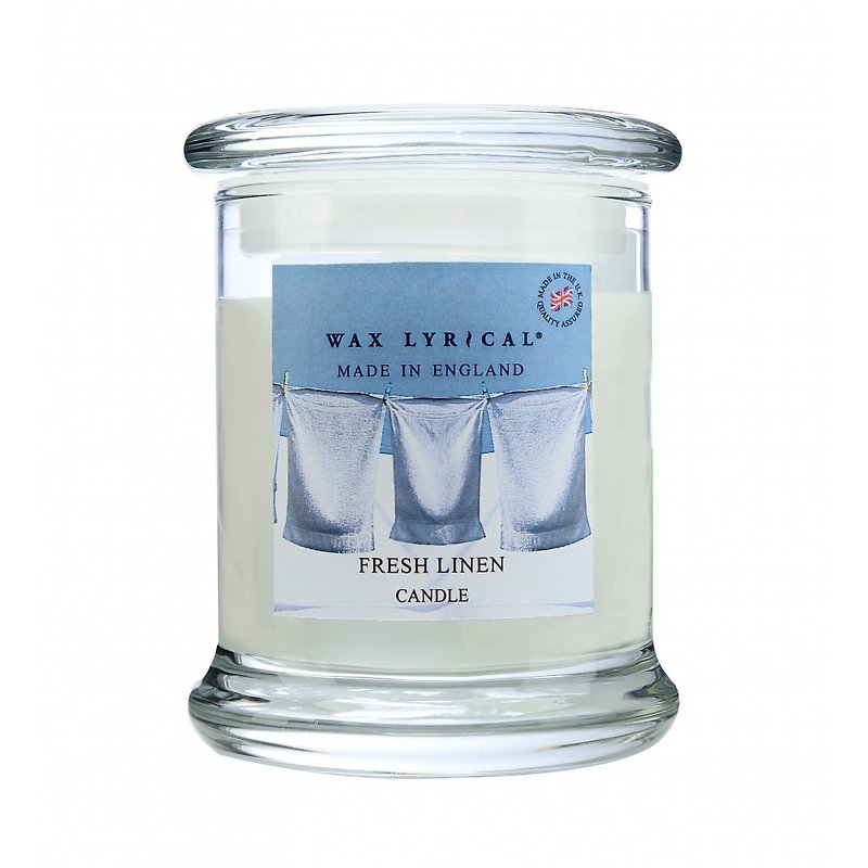 British candles MIE series fresh linen glass canned candles - เทียน/เชิงเทียน - ขี้ผึ้ง 