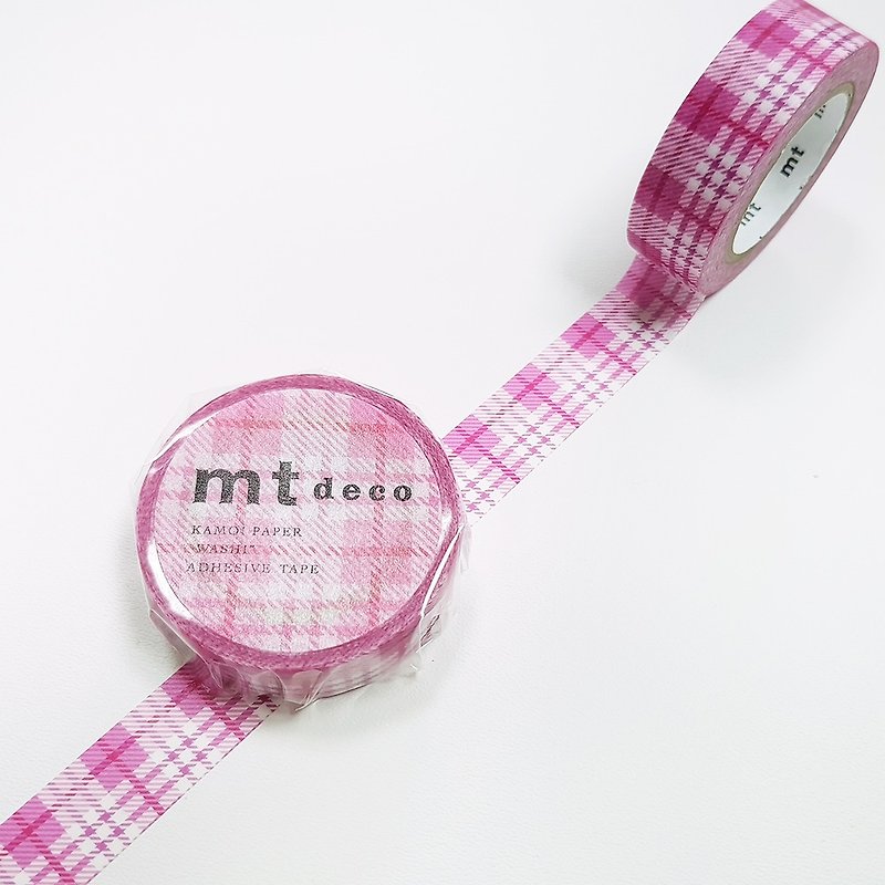 mt Deco Masking Tape 【Check Light Pink (MT01D420)】2018 summer - Washi Tape - Paper Pink