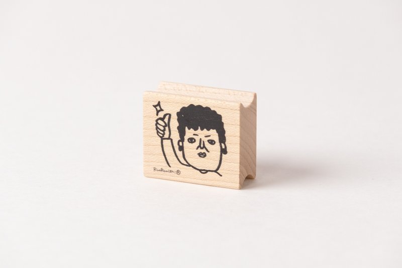 Good Seki-san*Rubber stamp*26mmx30mm *R685 - Stamps & Stamp Pads - Wood 