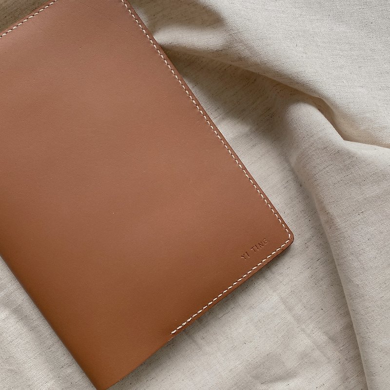 Hand-stitched leather A5 A6 notebook book cover - Notebooks & Journals - Genuine Leather Brown