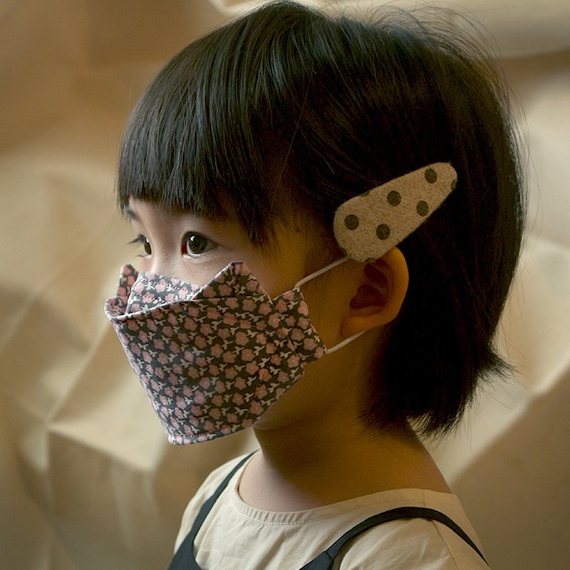 新色登場 貓耳立體口罩 純棉 二重紗  貓咪 可放濾材 | 成人 兒童 - 口罩/口罩收納套 - 棉．麻 多色