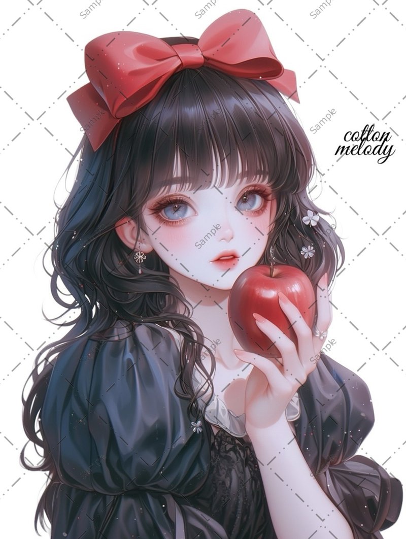 original sticker no.1209 人物ステッカー オリジナルステッカー 人物ステッカー 女の子ステッカー オリジナル人物ステッカー - 貼紙 - 紙 